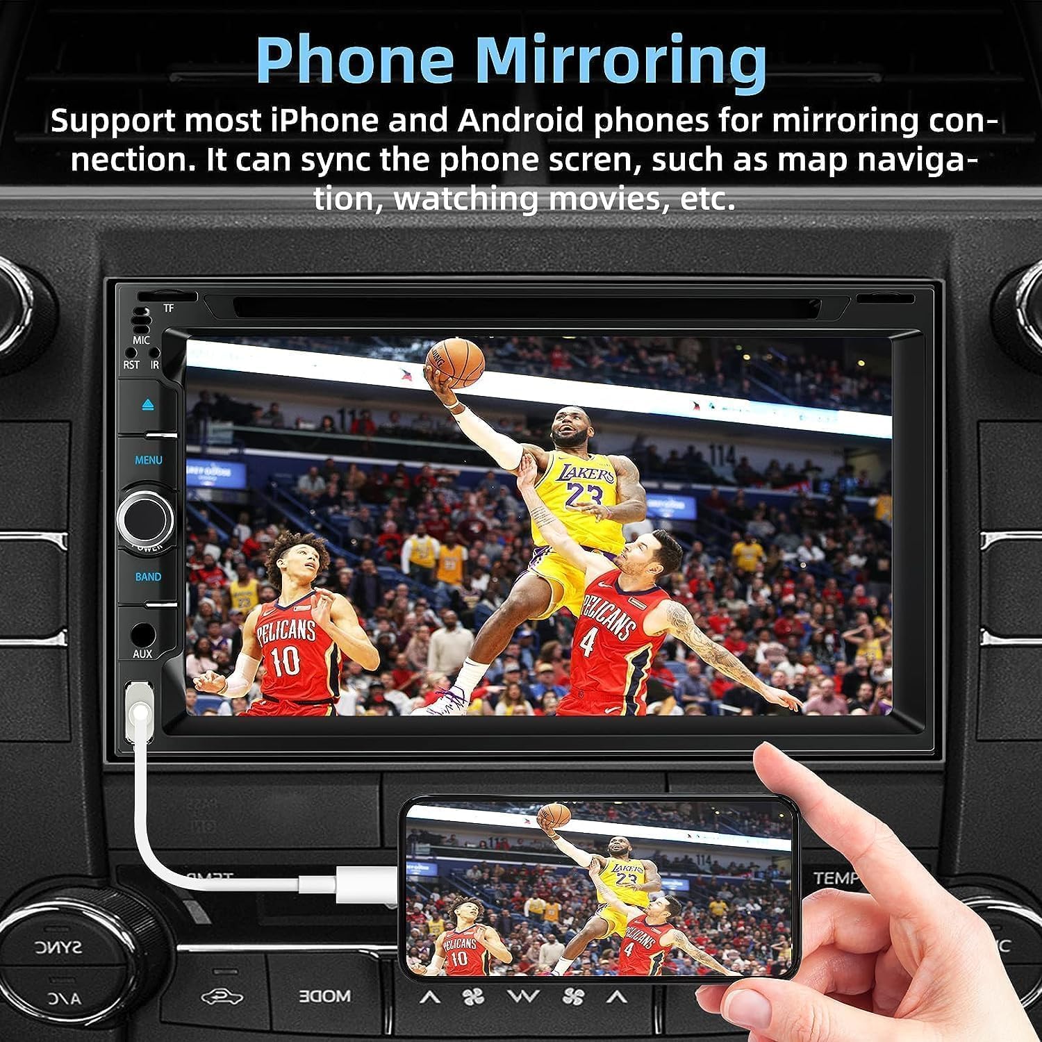 Foto 4 pulgar | Estéreo Para Coche Wowivid De 7 Pulgadas, Doble Din Con Carplay Y Android Auto - Venta Internacional.