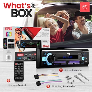 Foto 2 | Receptor Estéreo Bluetooth Para Unidad Principal Pyle Plml50fb, Color Negro - Venta Internacional.