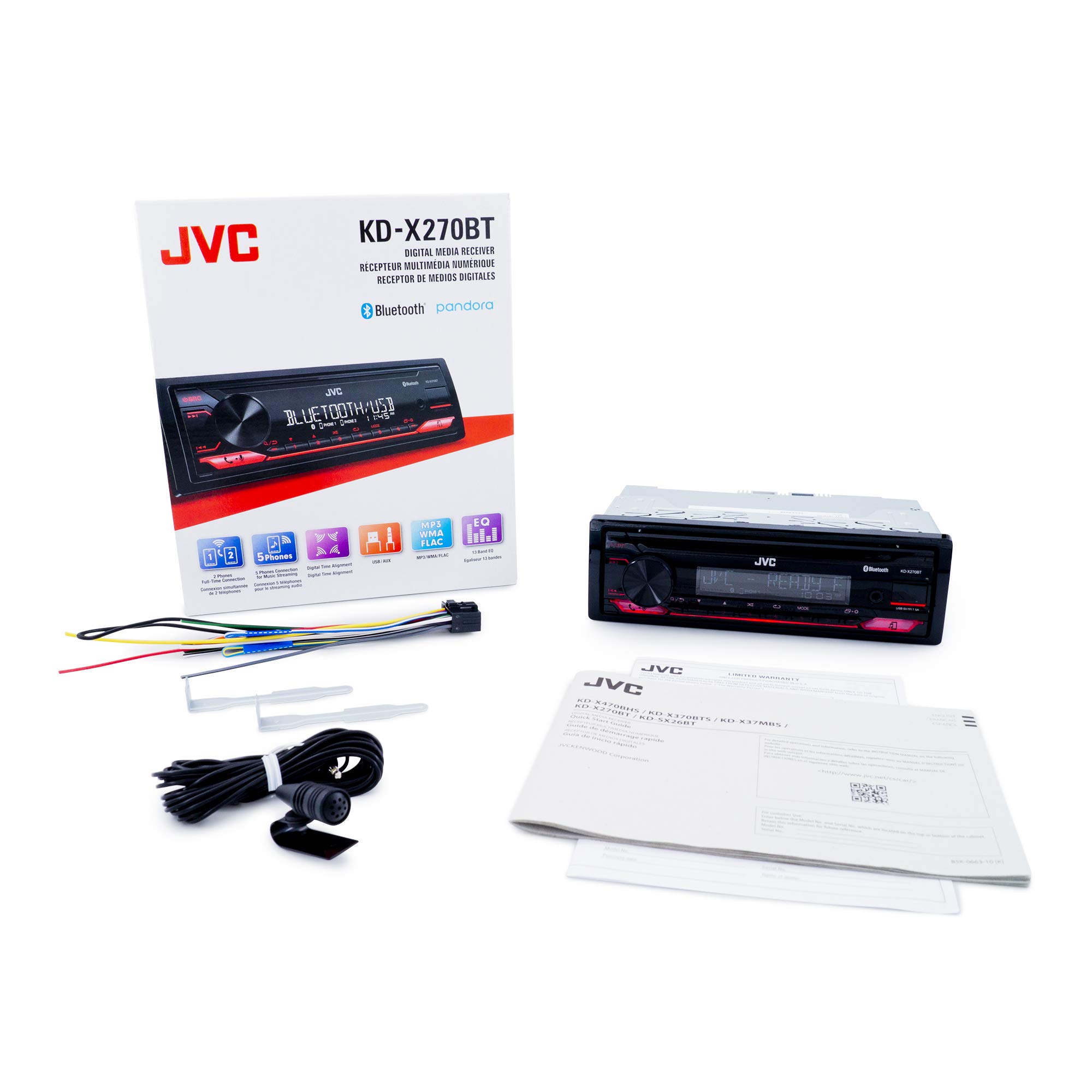 Foto 6 pulgar | Estéreo De Coche Jvc Kd-x270bt Bluetooth Con Puerto Usb 50 W Single Din - Venta Internacional.