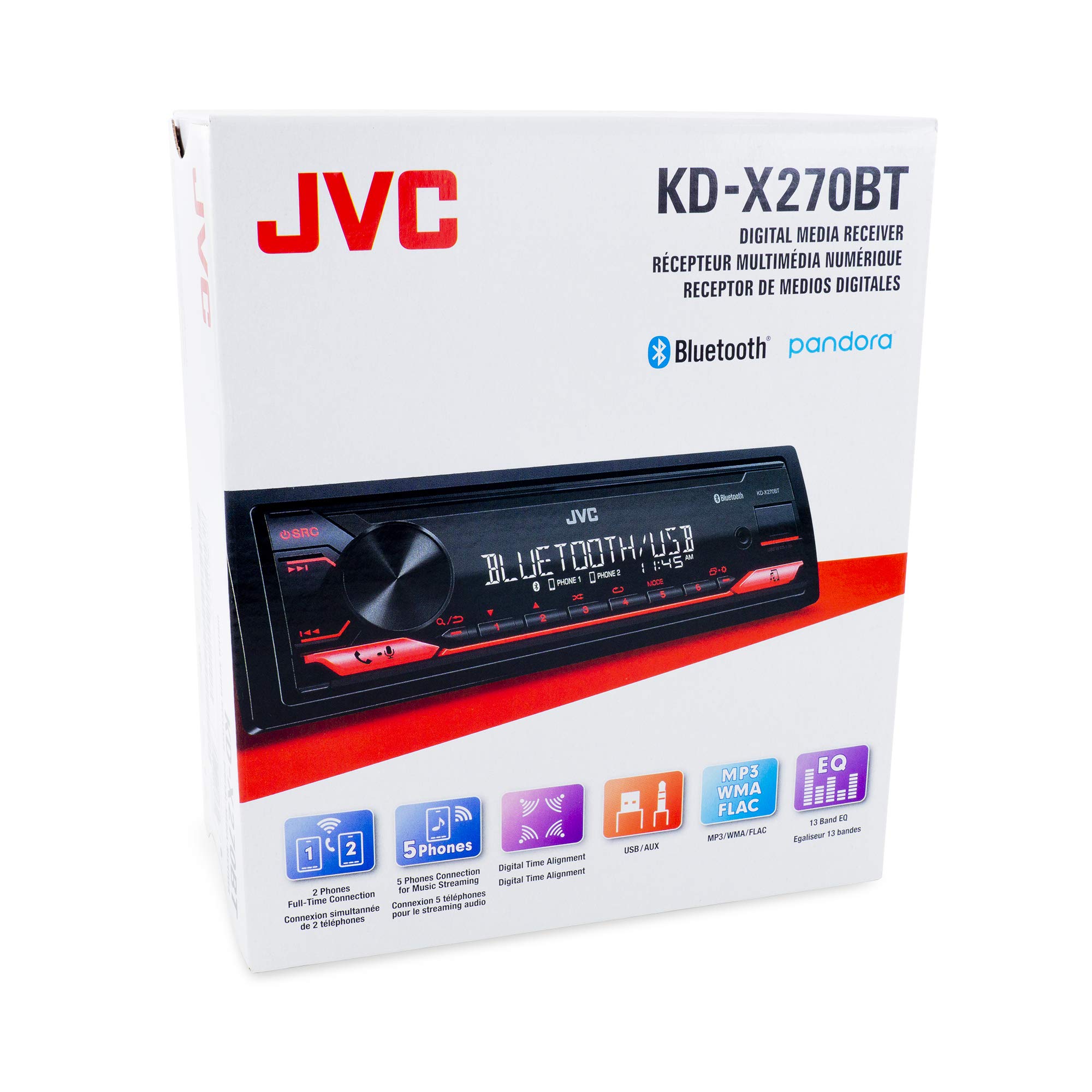Foto 7 pulgar | Estéreo De Coche Jvc Kd-x270bt Bluetooth Con Puerto Usb 50 W Single Din - Venta Internacional.