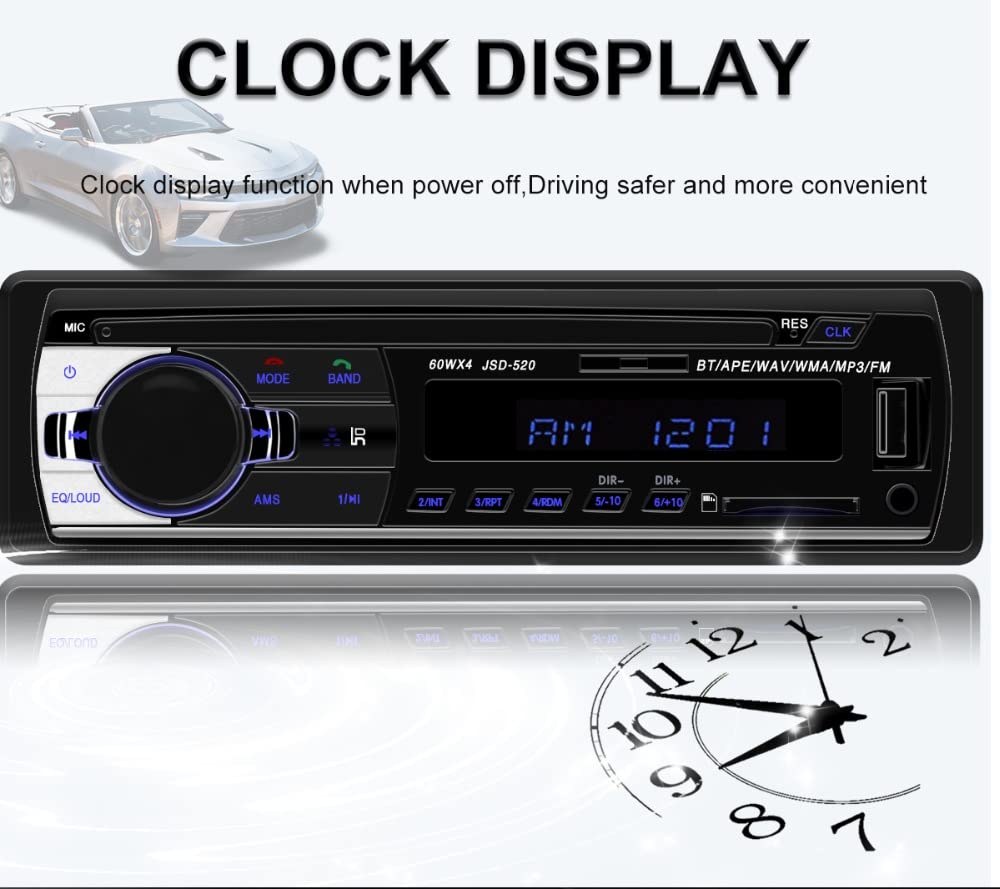 Foto 5 | Estéreo Digital Para Coche Con Bluetooth De Un Solo Din, Usb, Sd, Audio, Mp3/fm - Venta Internacional.