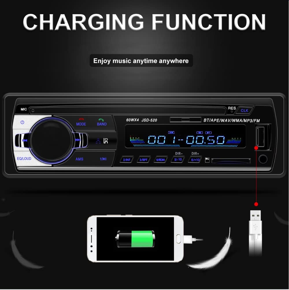 Foto 6 | Estéreo Digital Para Coche Con Bluetooth De Un Solo Din, Usb, Sd, Audio, Mp3/fm - Venta Internacional.