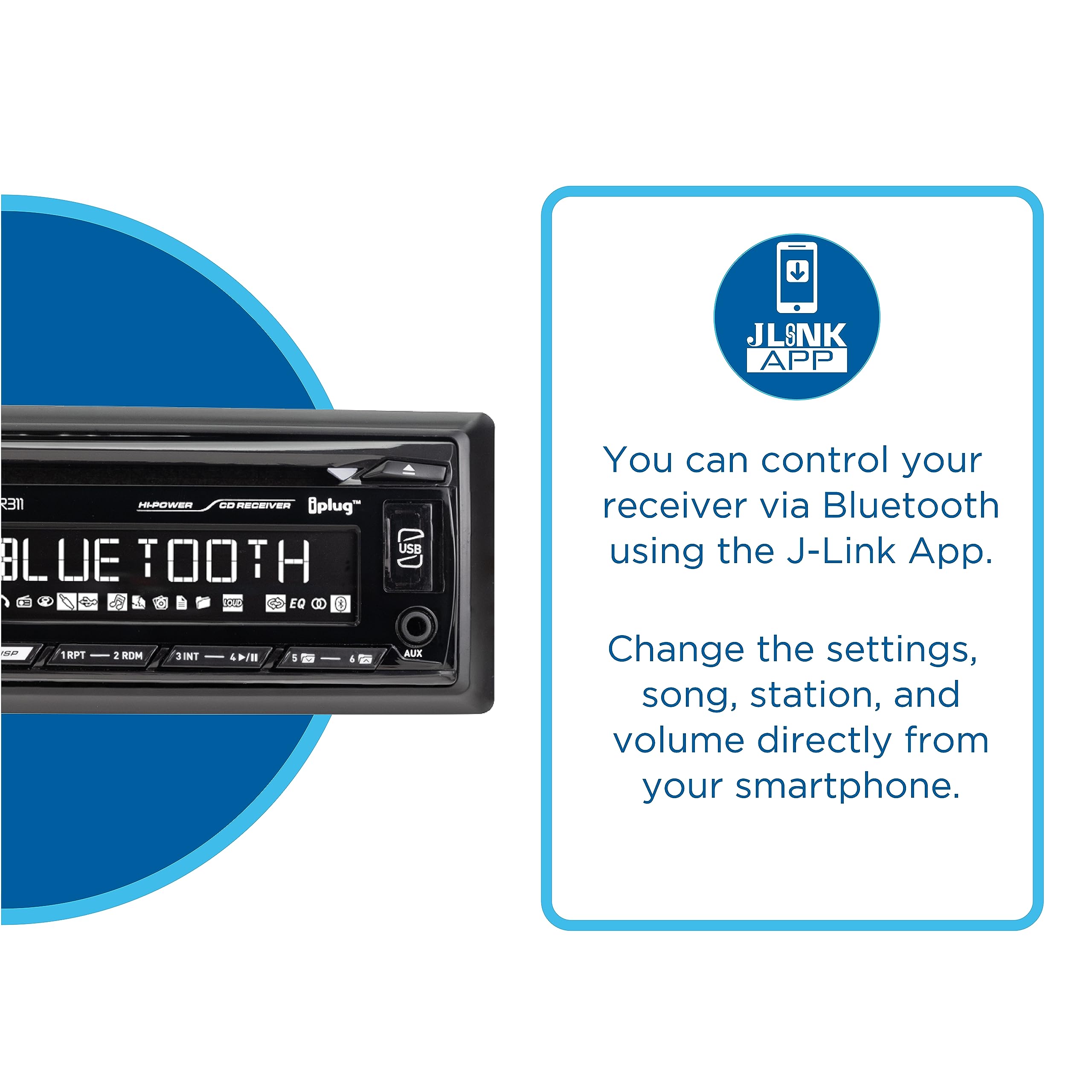 Foto 6 pulgar | Radio Estéreo Para Coche, Reproductor De Cd Jensen Jcr311, Bluetooth, Manos Libres - Venta Internacional.