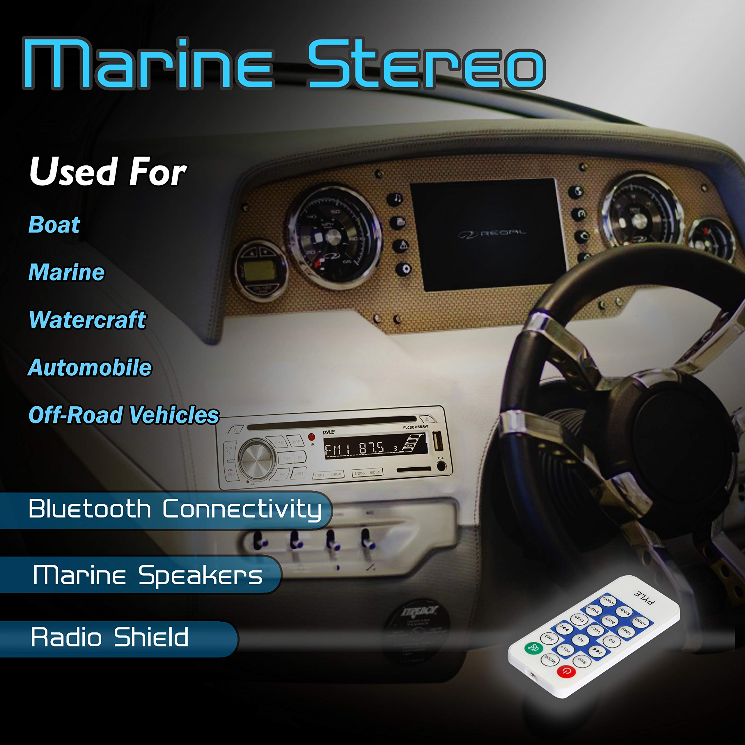 Foto 6 pulgar | Kit De Altavoces Con Receptor Estéreo Marino Pyle Con Bluetooth De 6.5 Pulgadas - Venta Internacional.