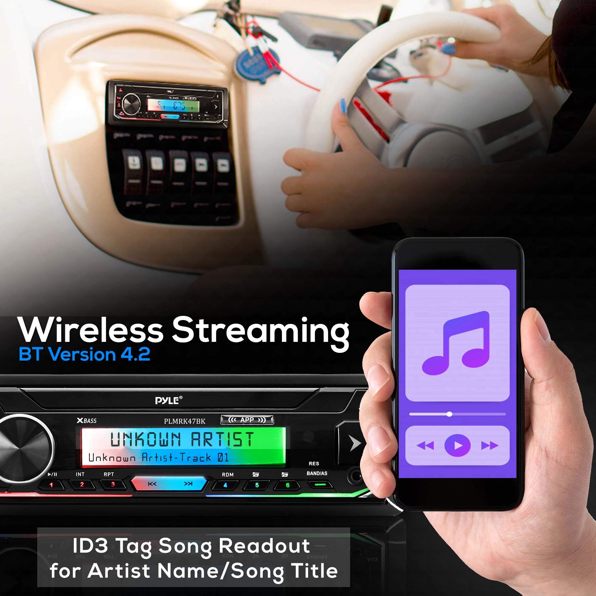 Foto 5 pulgar | Kit De Receptor Estéreo Y Altavoz Bluetooth Marine 300w Pyle - Venta Internacional.