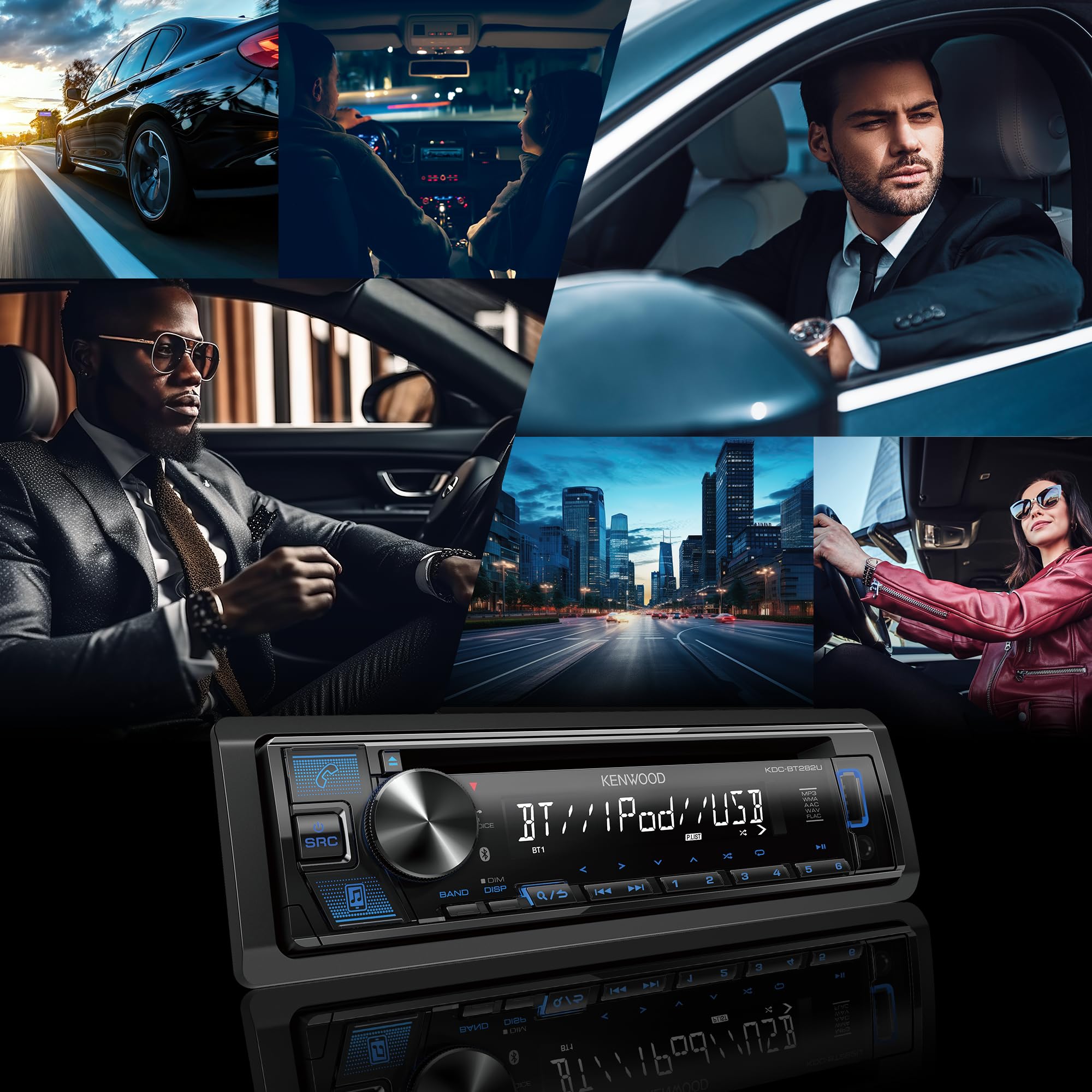 Foto 6 pulgar | Estéreo De Coche Kenwood Kdc-bt282u Receptor De Cd Bluetooth Usb - Venta Internacional.