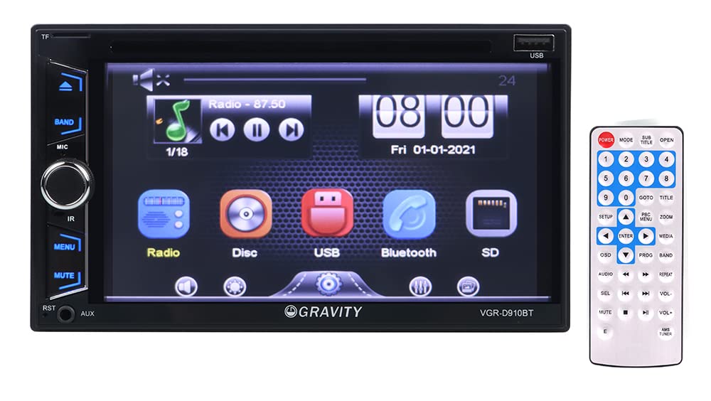 Foto 3 pulgar | Receptor Estéreo Para Coche Gravity D910bt Con Pantalla Táctil Hd De 6.2 Pulgadas - Venta Internacional.
