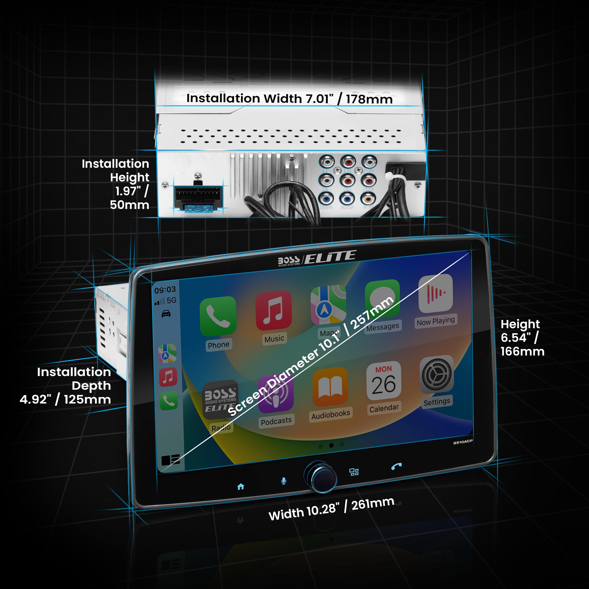 Foto 5 | Sistema Estéreo para Coche Boss Audio Systems Elite Be10acp 10.1 Pulgadas Touch - Venta Internacional