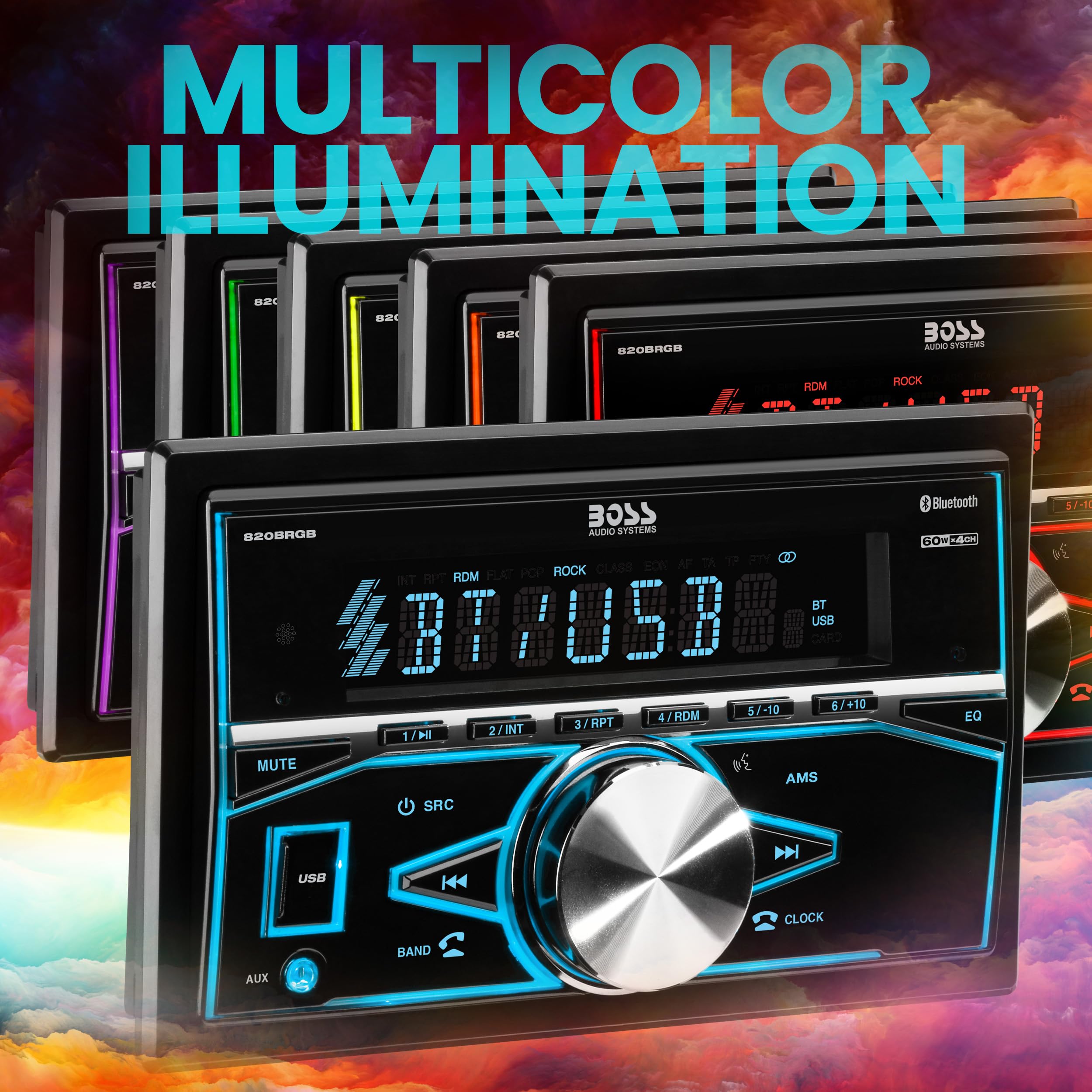 Foto 4 | Sistema Estéreo para Coche Boss Audio Systems 820brgb Double Din Bluetooth - Venta Internacional