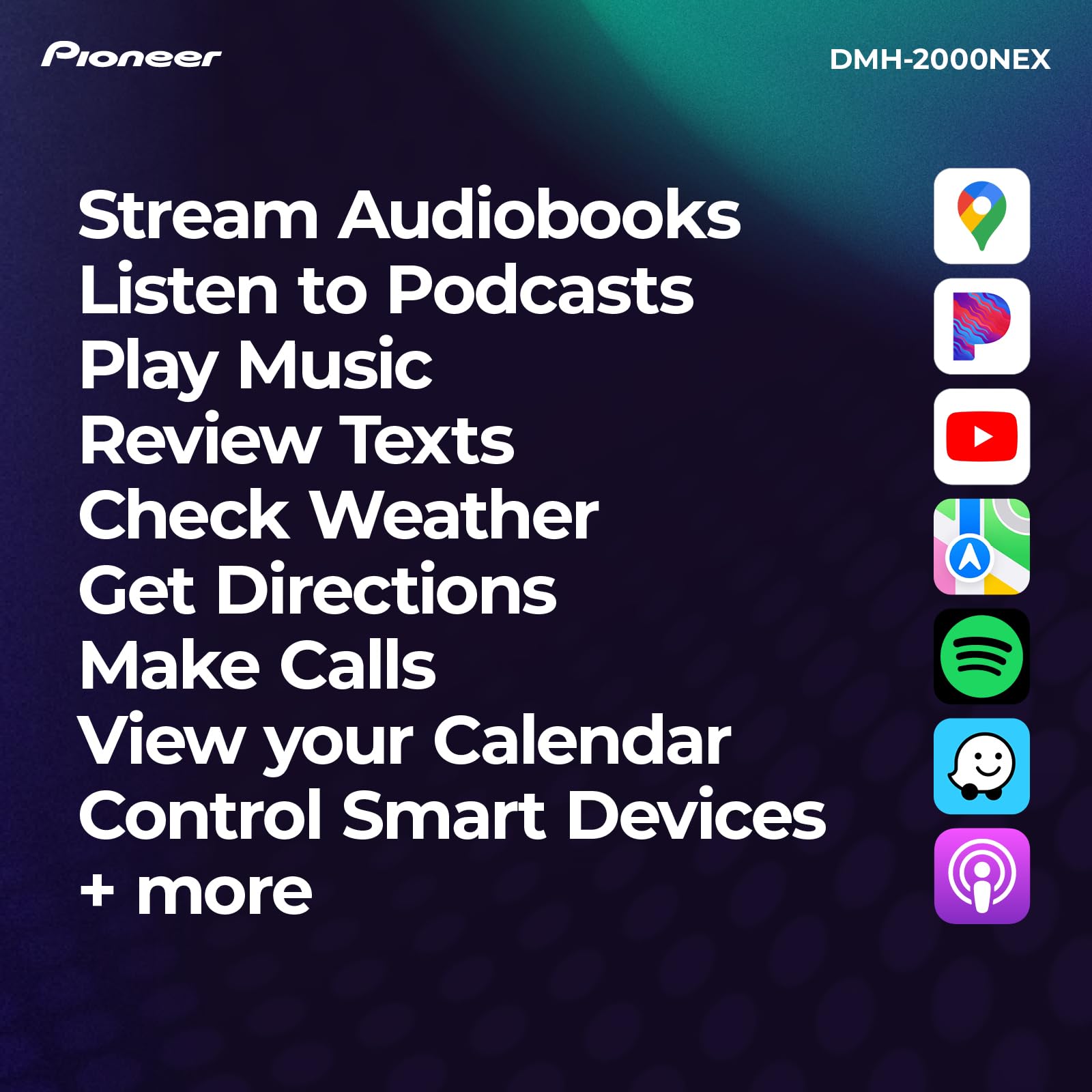 Foto 6 pulgar | Receptor Multimedia Pioneer Dmh-2000nex de 6,8 Pulgadas con Carplay y Android - Venta Internacional