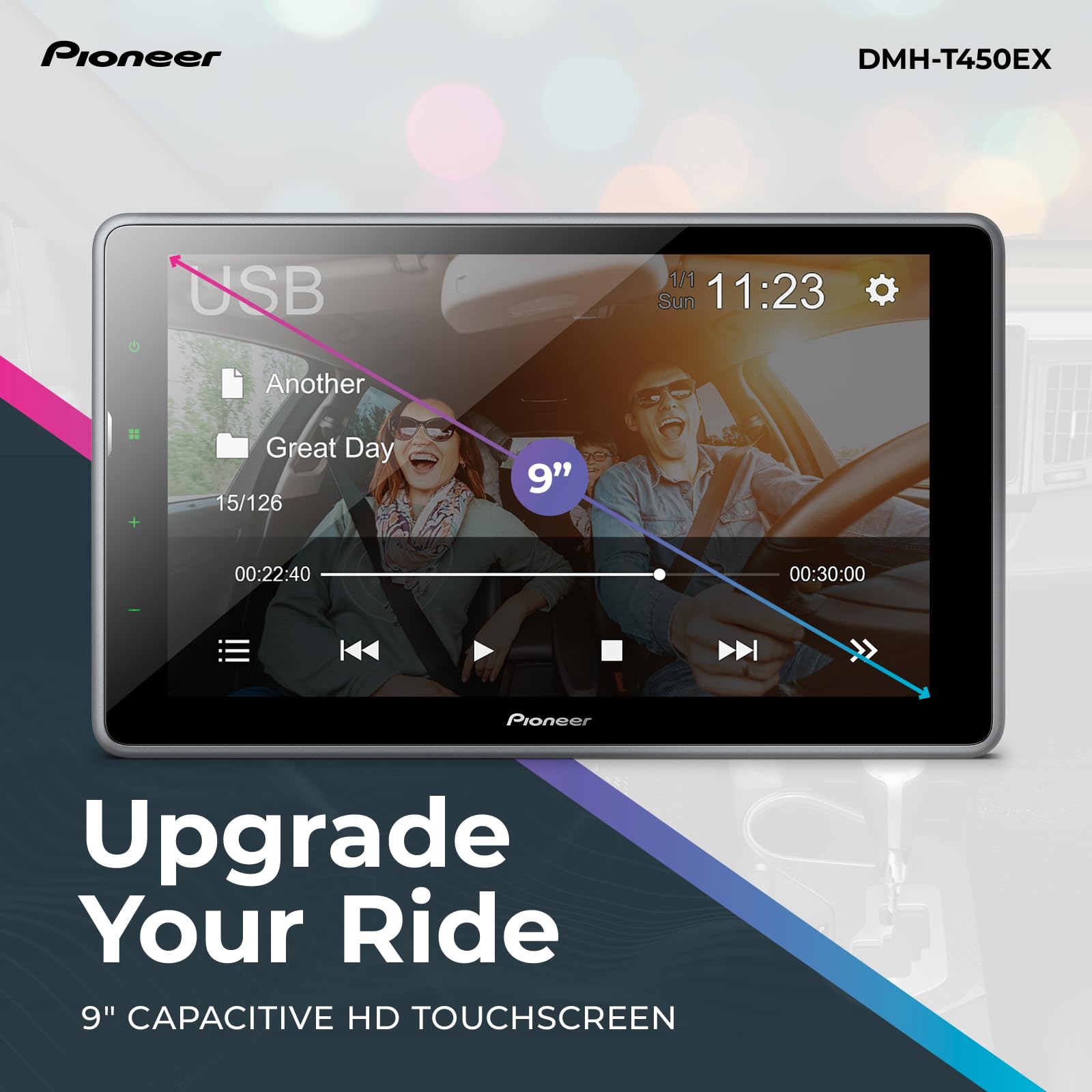 Foto 2 | Receptor Multimedia Digital Pioneer Dmh-t450ex 9'' Touch - Venta Internacional