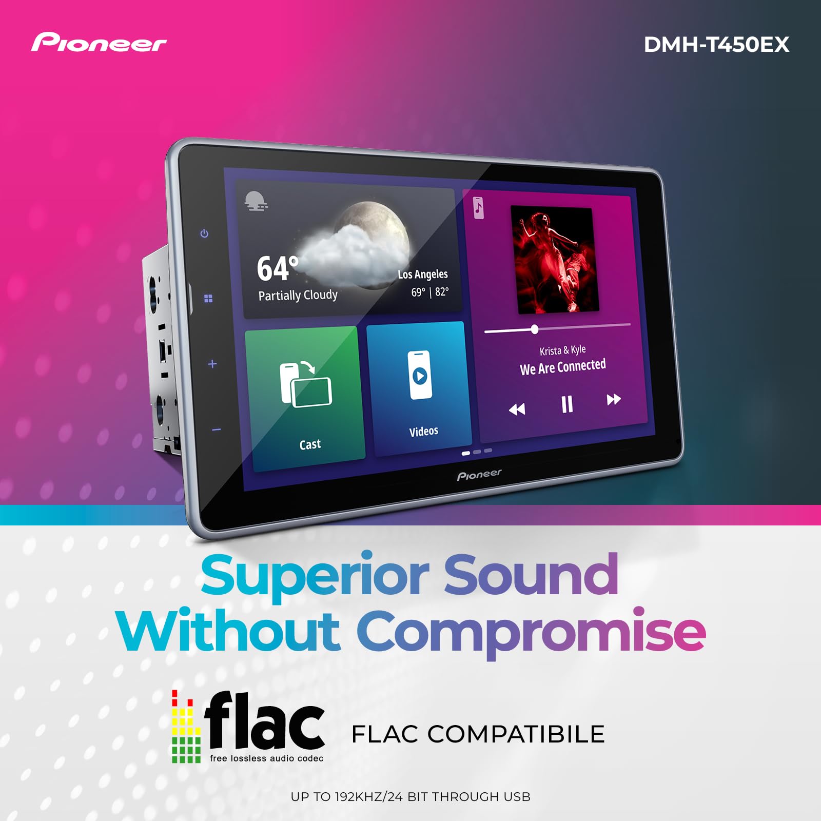 Foto 5 pulgar | Receptor Multimedia Digital Pioneer Dmh-t450ex 9'' Touch - Venta Internacional