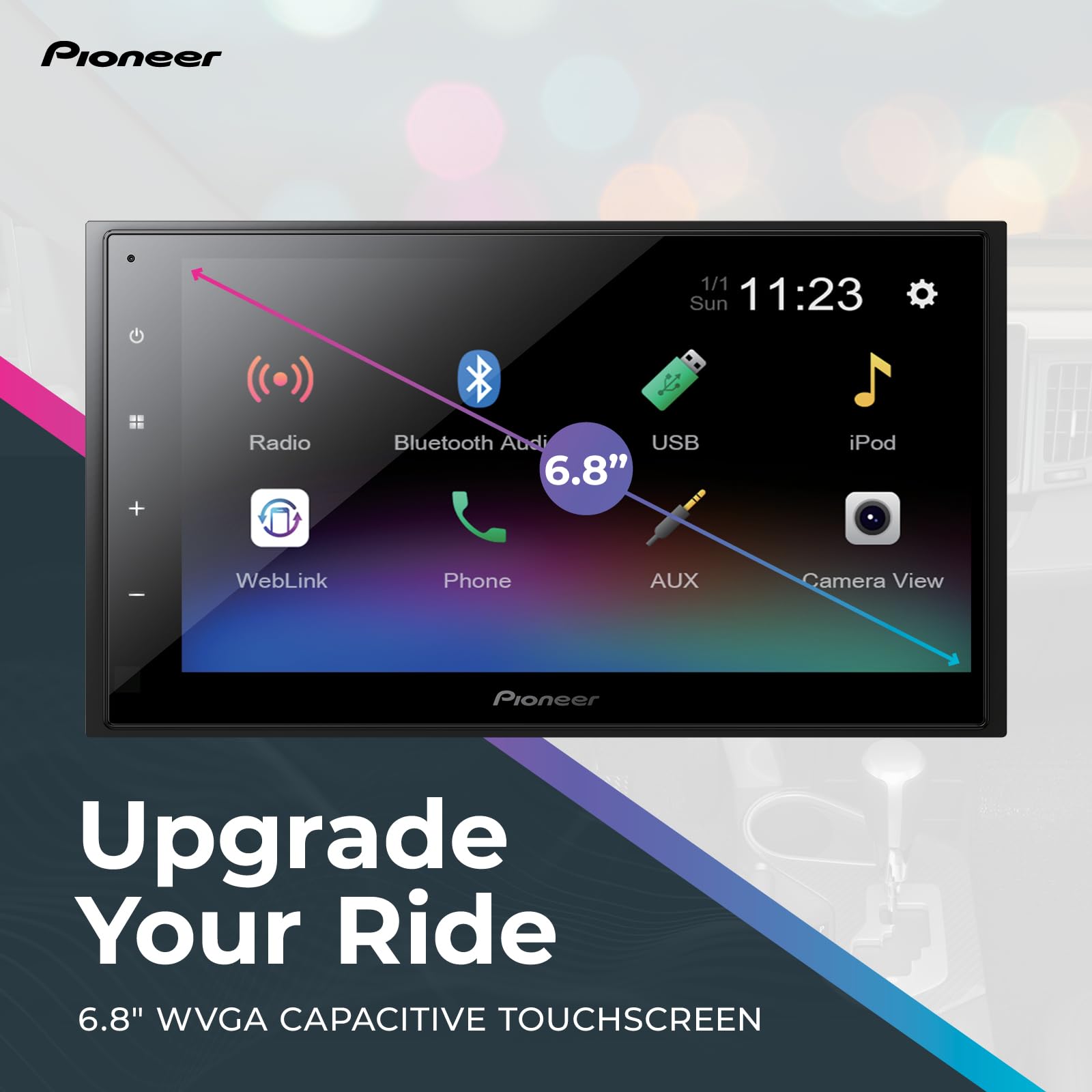 Foto 2 | Receptor Multimedia Digital Pioneer Dmh-342ex 6.8'' Touch - Venta Internacional