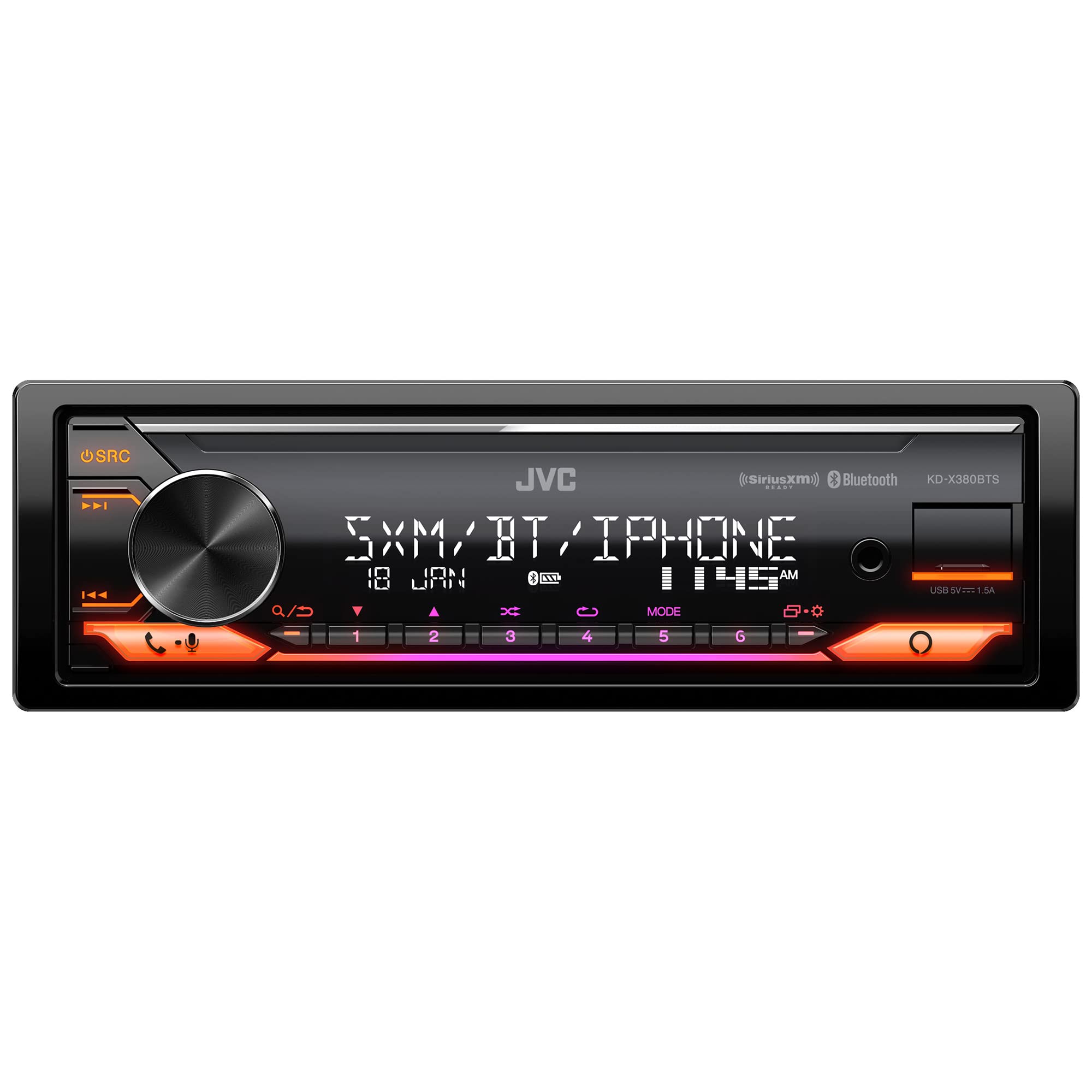 Receptor De Coche Jvc Kd-x380bts Digital Media Con Bluetooth, Usb - Venta Internacional.