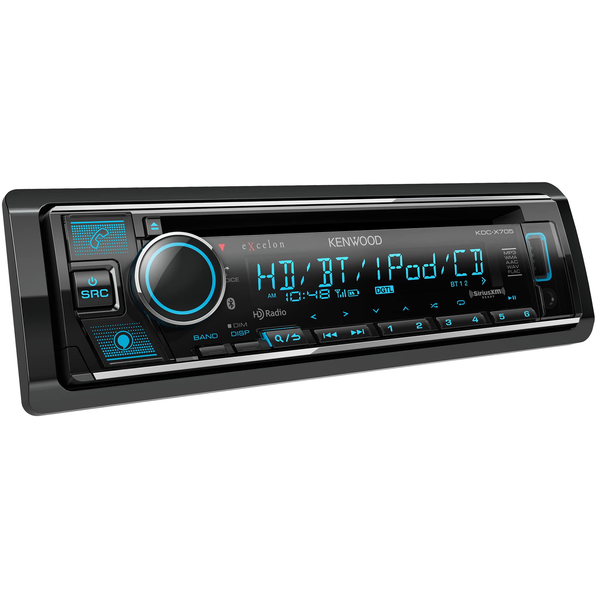 Foto 3 pulgar | Receptor De Cd Kenwood Kdc-x705 Single Din Con Bluetooth, Hd Radio - Venta Internacional.