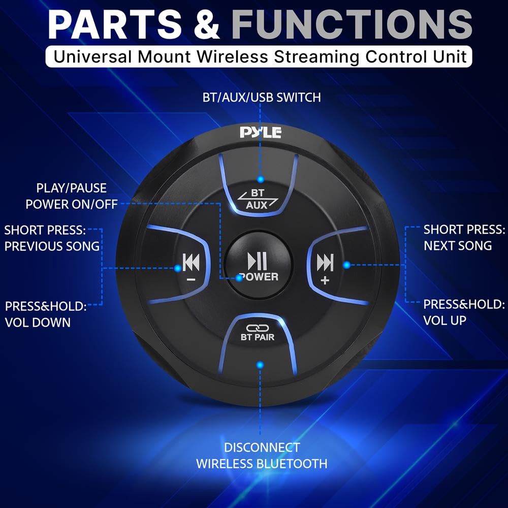 Foto 3 pulgar | Controlador De Audio Bluetooth Pyle Plmrbt19 800 W Resistente Al Agua - Venta Internacional.