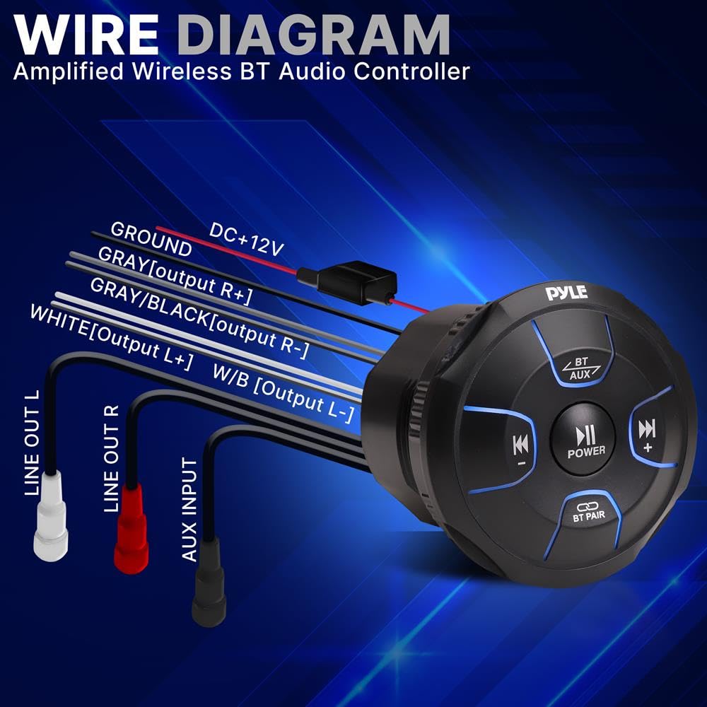 Foto 4 pulgar | Controlador De Audio Bluetooth Pyle Plmrbt19 800 W Resistente Al Agua - Venta Internacional.