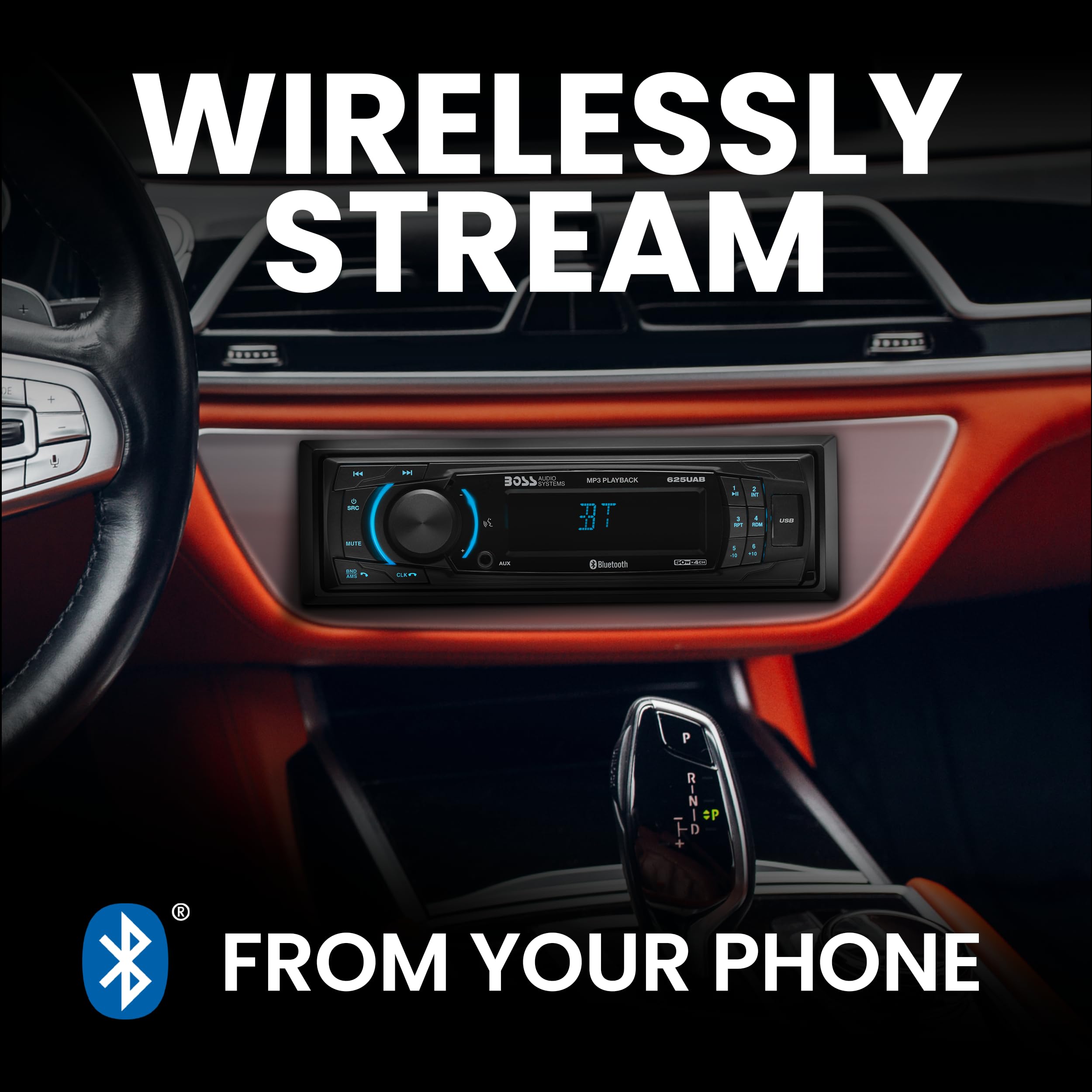 Foto 3 | Sistema Estéreo para Auto Boss Audio Systems 625uab Single Din con Bluetooth - Venta Internacional