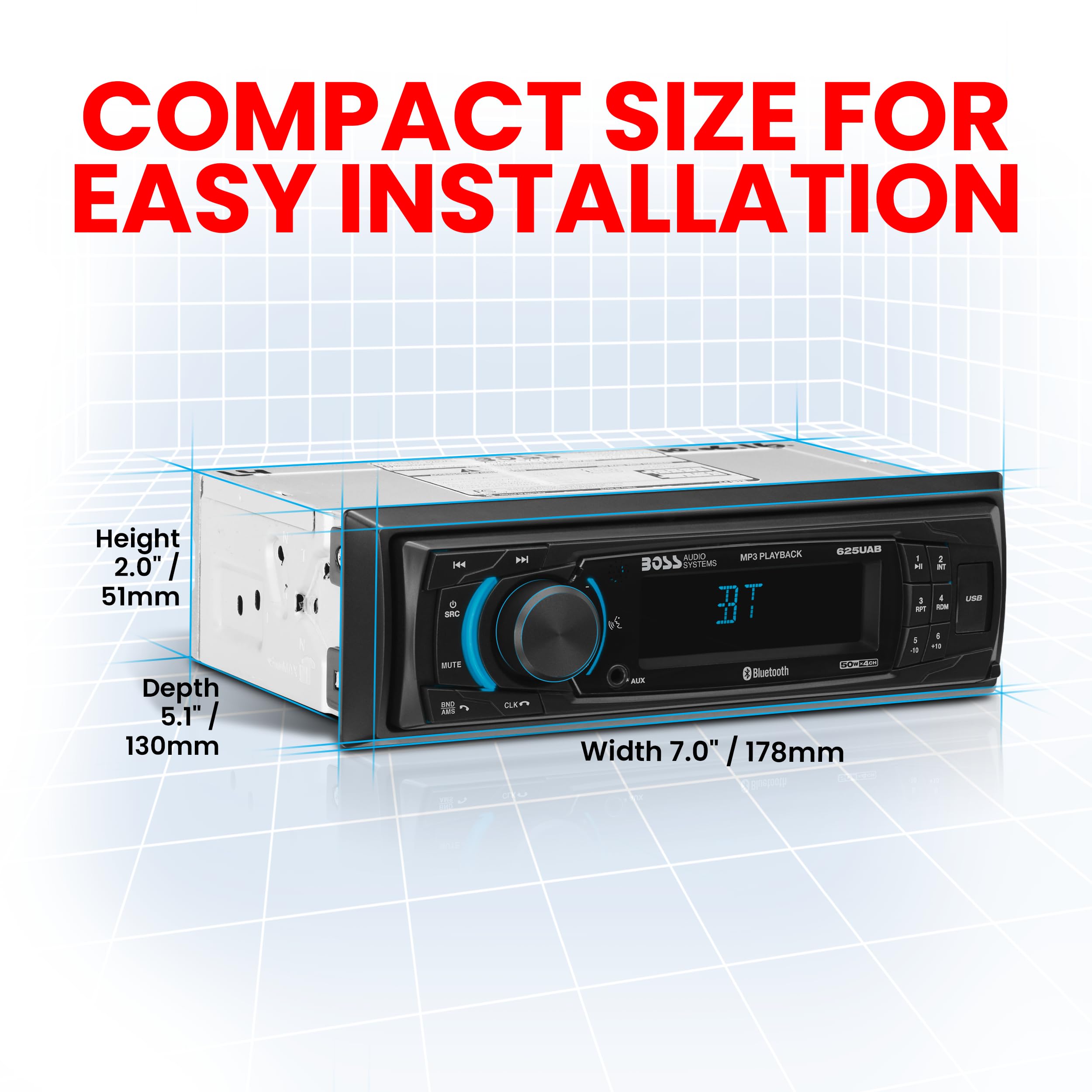 Foto 6 pulgar | Sistema Estéreo para Auto Boss Audio Systems 625uab Single Din con Bluetooth - Venta Internacional