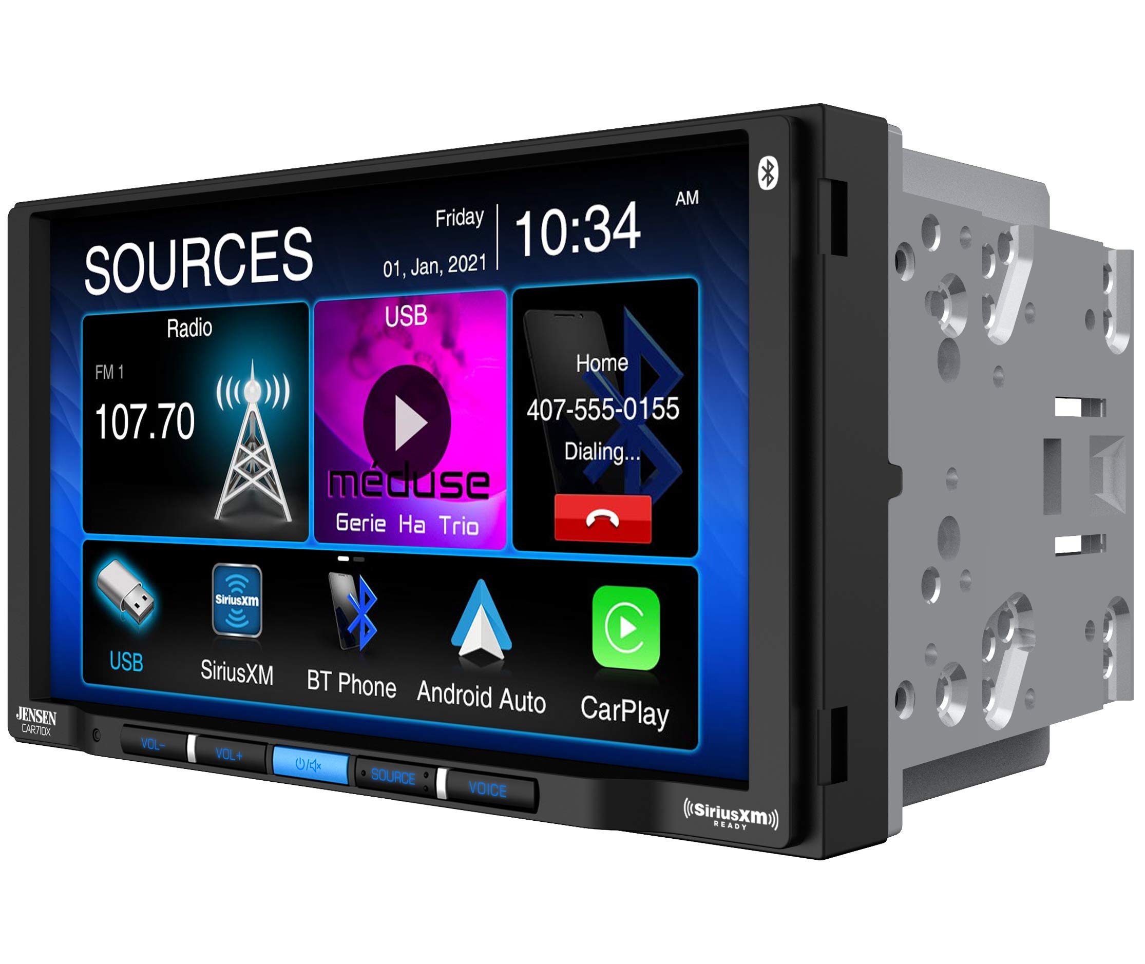 Receptor Multimedia Jensen CAR710X 7'' con Apple CarPlay y Android Auto - Venta Internacional