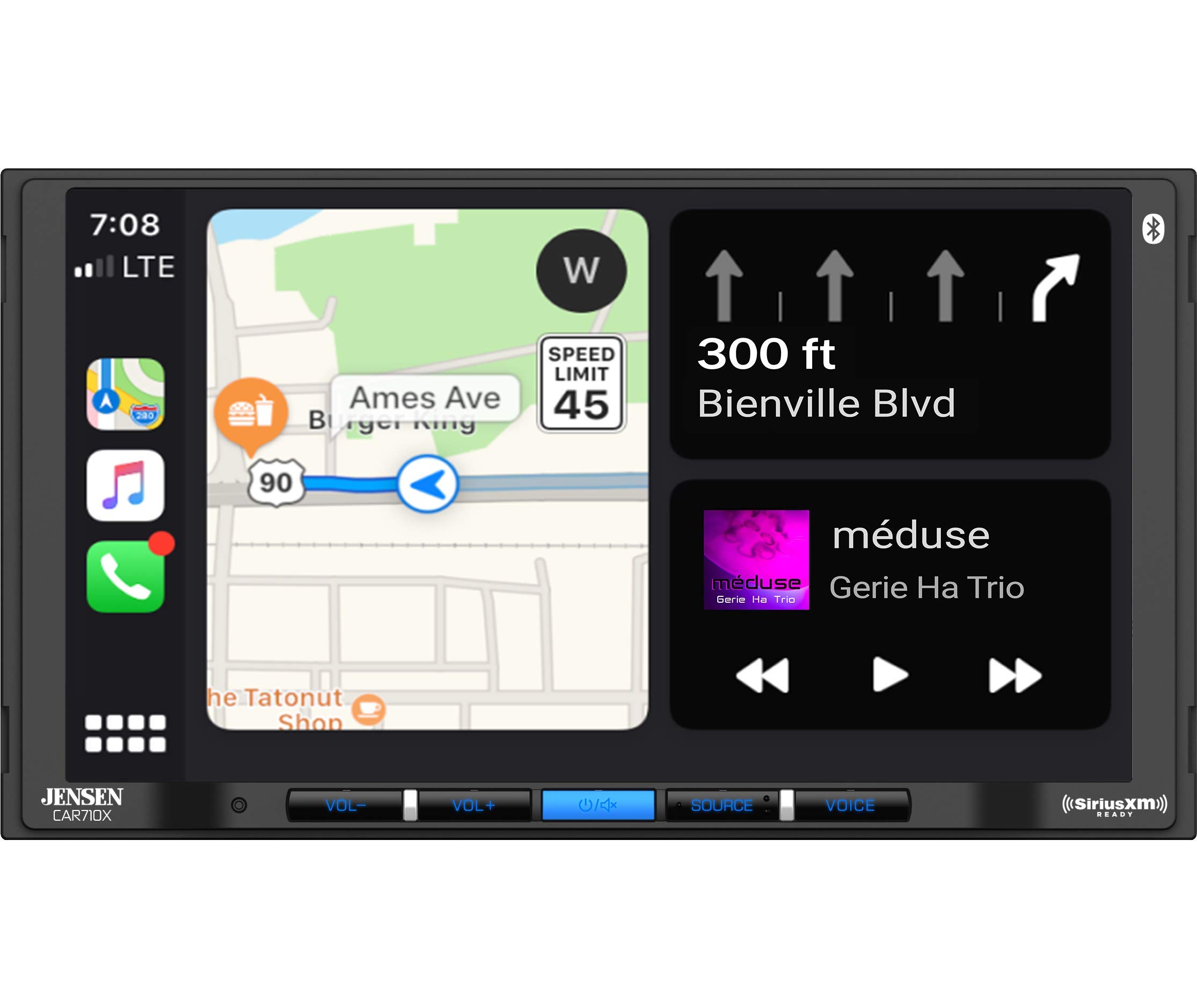 Foto 3 | Receptor Multimedia Jensen CAR710X 7'' con Apple CarPlay y Android Auto - Venta Internacional