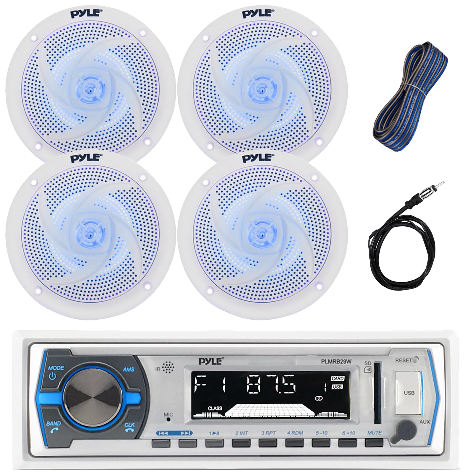 Receptor Estéreo Marino Bluetooth Usb/am/fm Pyle Single Din - Venta Internacional. $5,942