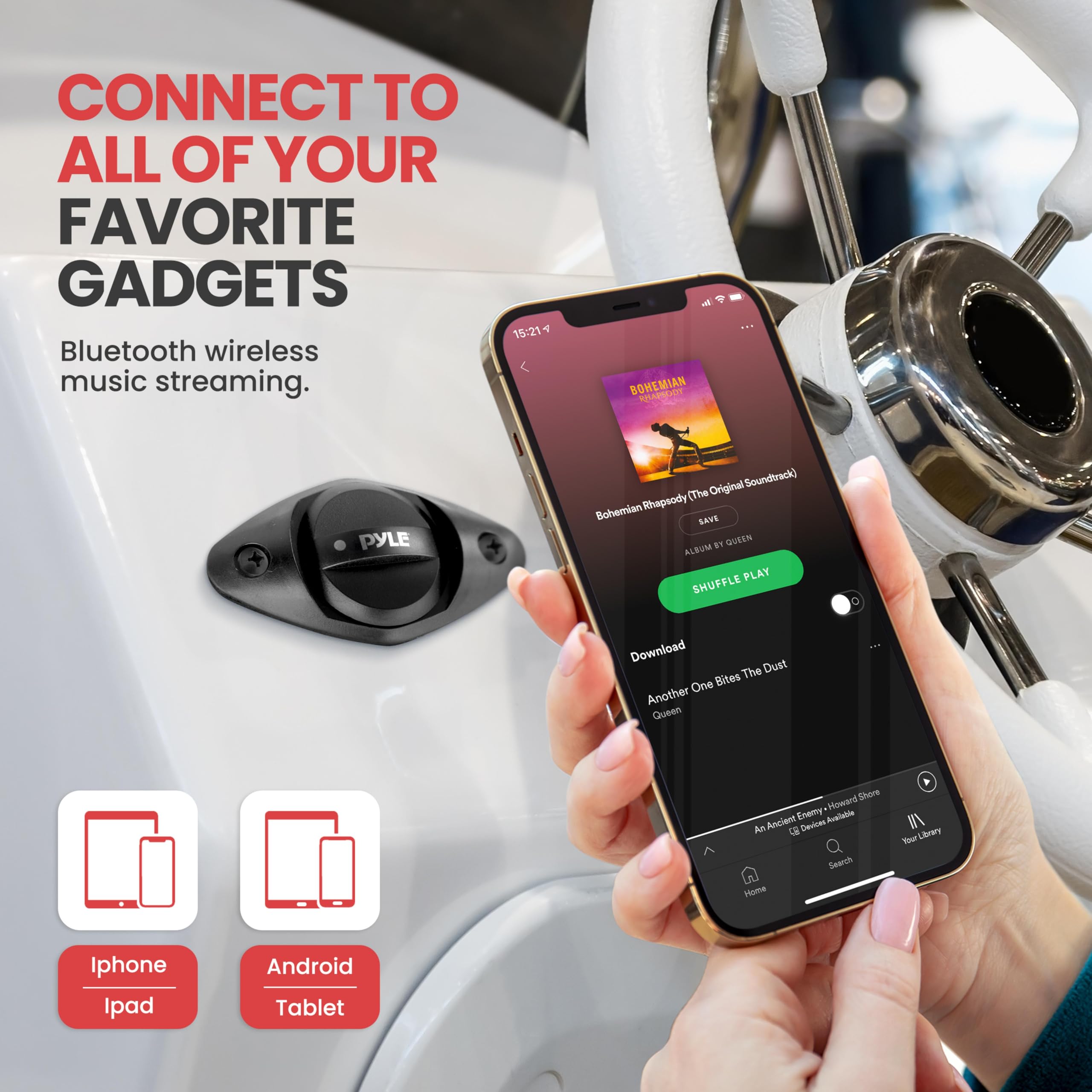 Foto 4 pulgar | Amplificador Marino Pyle Plmrmb4cw 200 W Rms 4 Canales Bluetooth - Venta Internacional.