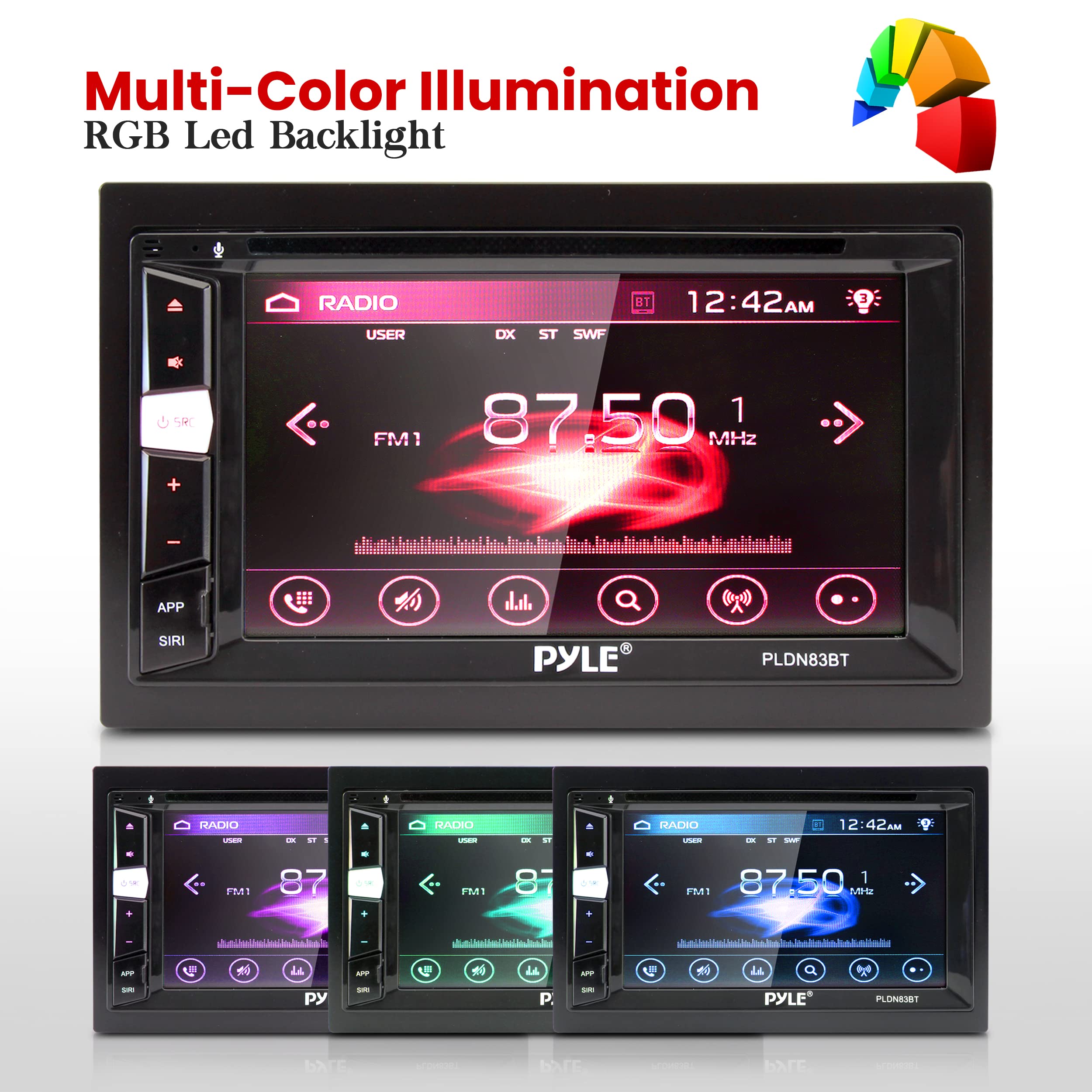 Foto 6 pulgar | Reproductor Estéreo Para Coche Pyle Double Din Dvd Bluetooth Con Usb/sd - Venta Internacional.