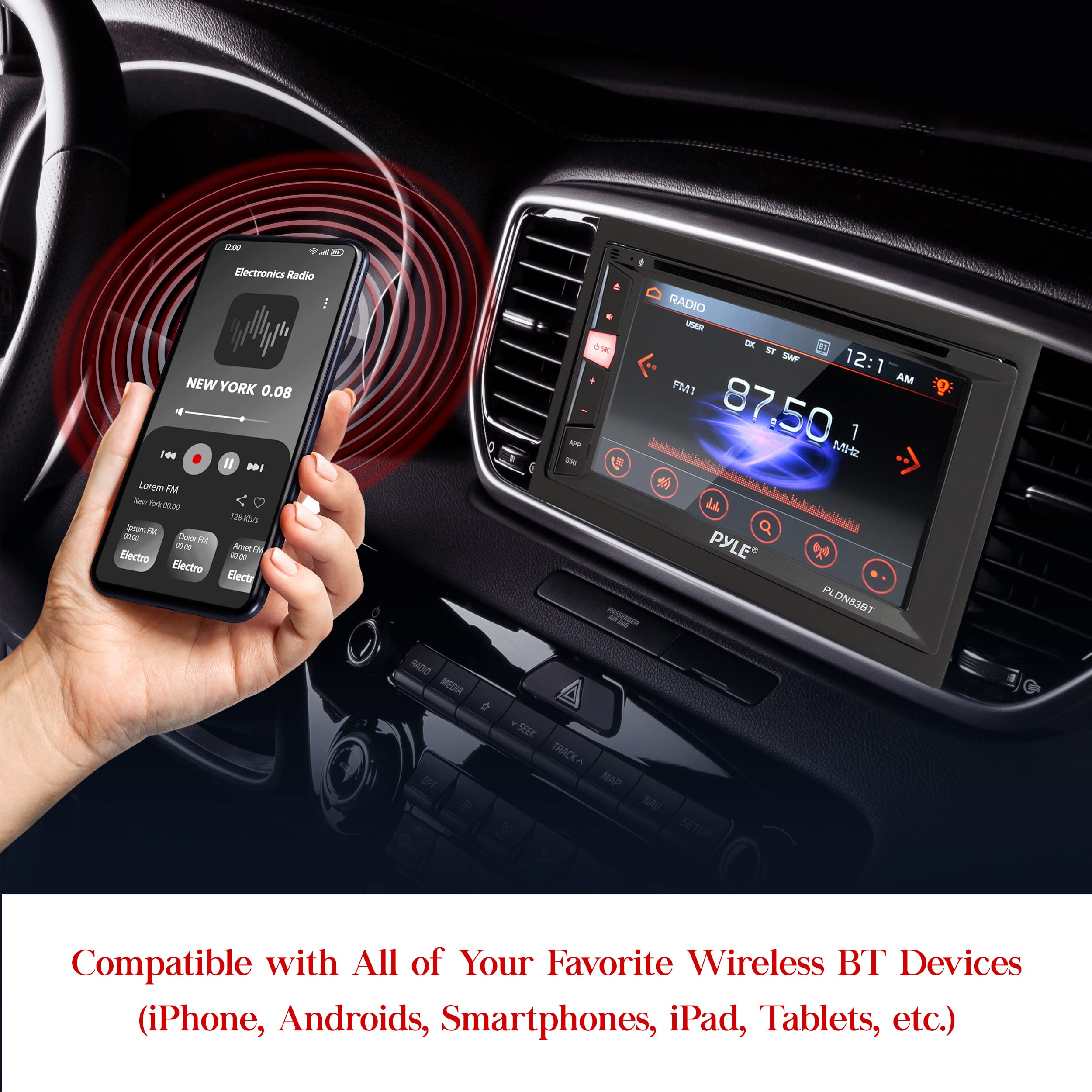 Foto 7 pulgar | Reproductor Estéreo Para Coche Pyle Double Din Dvd Bluetooth Con Usb/sd - Venta Internacional.