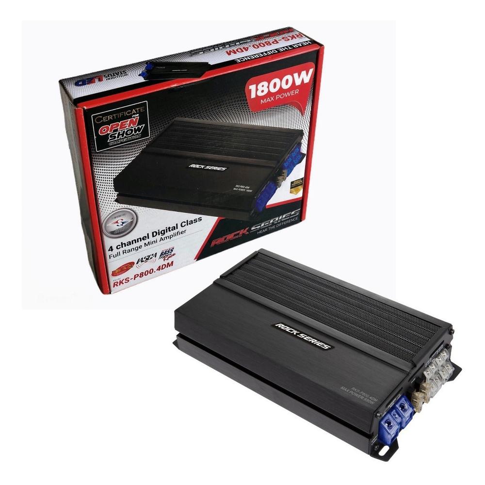 Foto 2 pulgar | Miniamplificador Rock Series RKS-P8004DM Full-range 4 Canales 1800 Watts Clase D