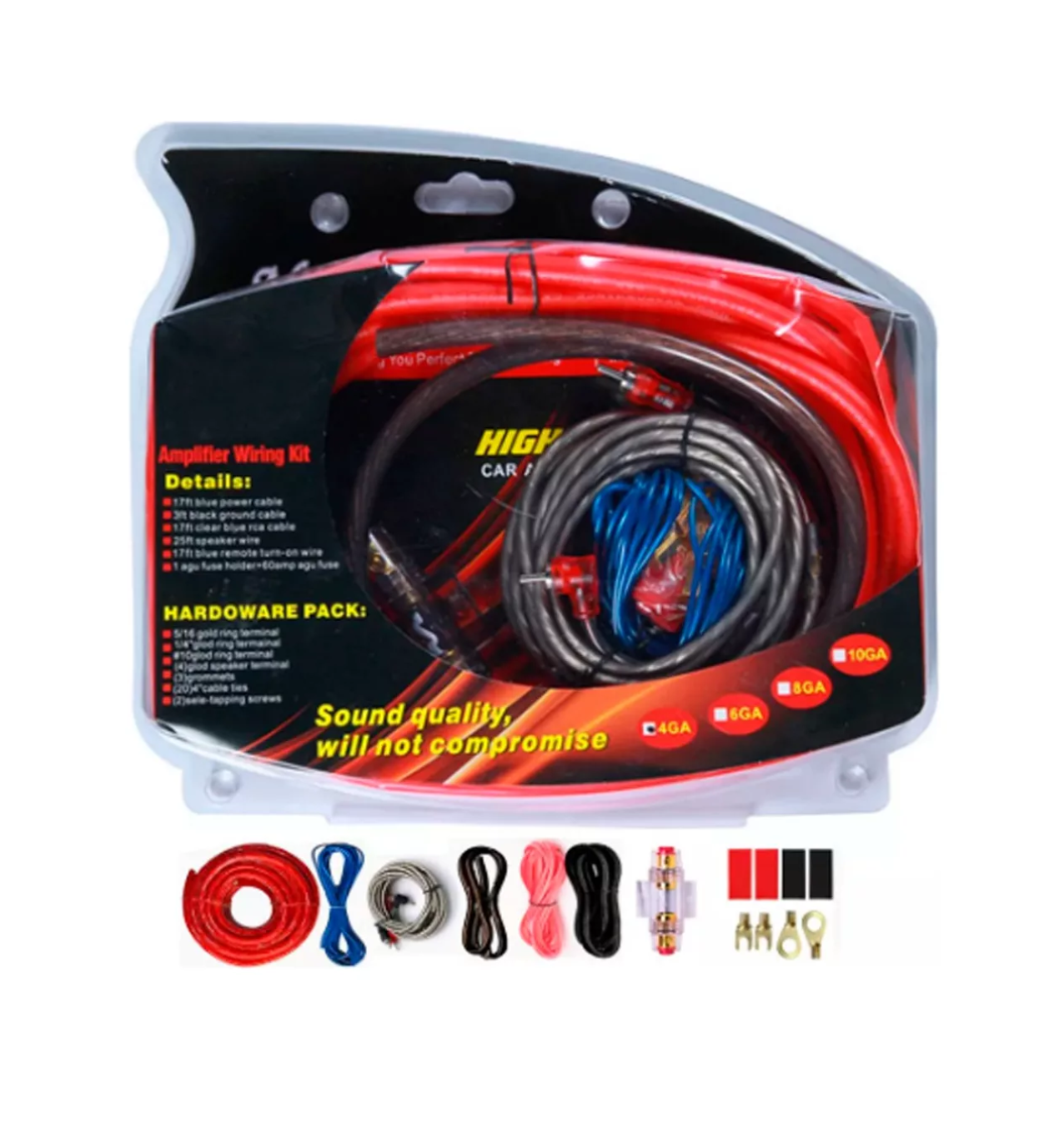 Foto 4 pulgar | Kit de Instalación Vmingo Cable Rca Audio Auto 4ga