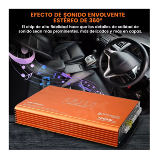 Foto 2 | Amplificador de Audio para Carros de 4 Canales 7800W Naranja