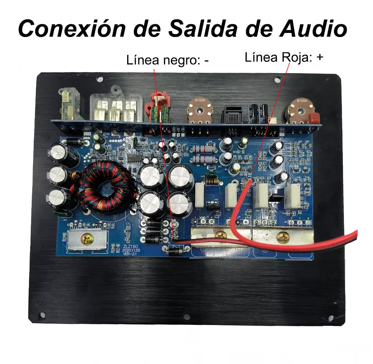 Foto 4 pulgar | Amplificador de Audio Estéreo Belug Negro 12v 1500w Subwoofer