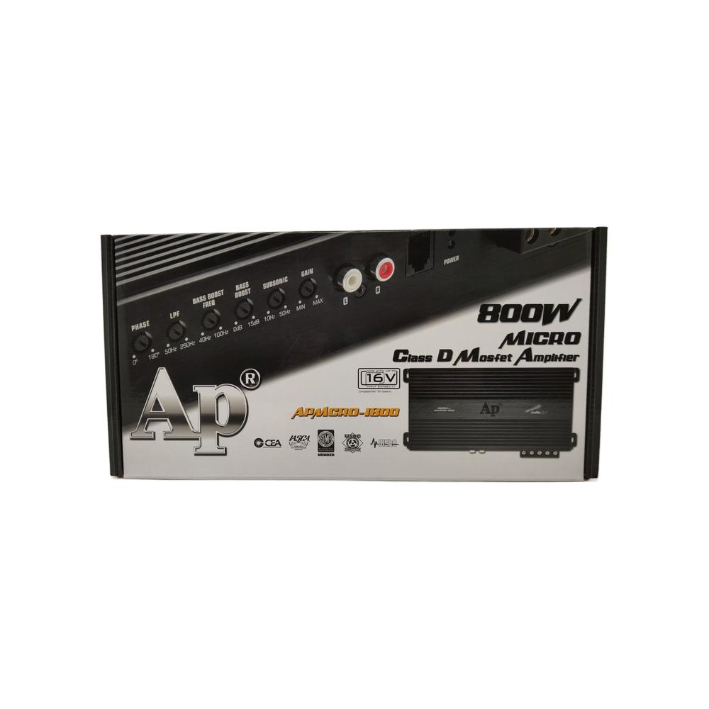 Foto 7 pulgar | Amplificador Audiopipe Apmcro-1800 800w Monoblock Clase D Control De Bajos