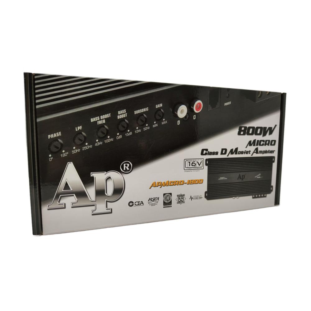 Foto 8 pulgar | Amplificador Audiopipe Apmcro-1800 800w Monoblock Clase D Control De Bajos