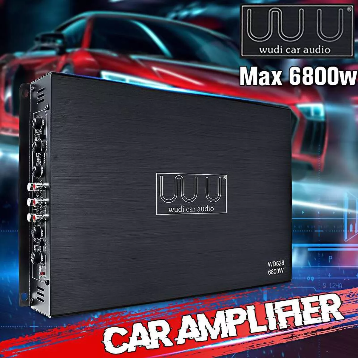 Foto 3 | Amplificador De Audio De 6800w 4 Canales Para Auto Eo Safe Imports Esi-13596 Negro