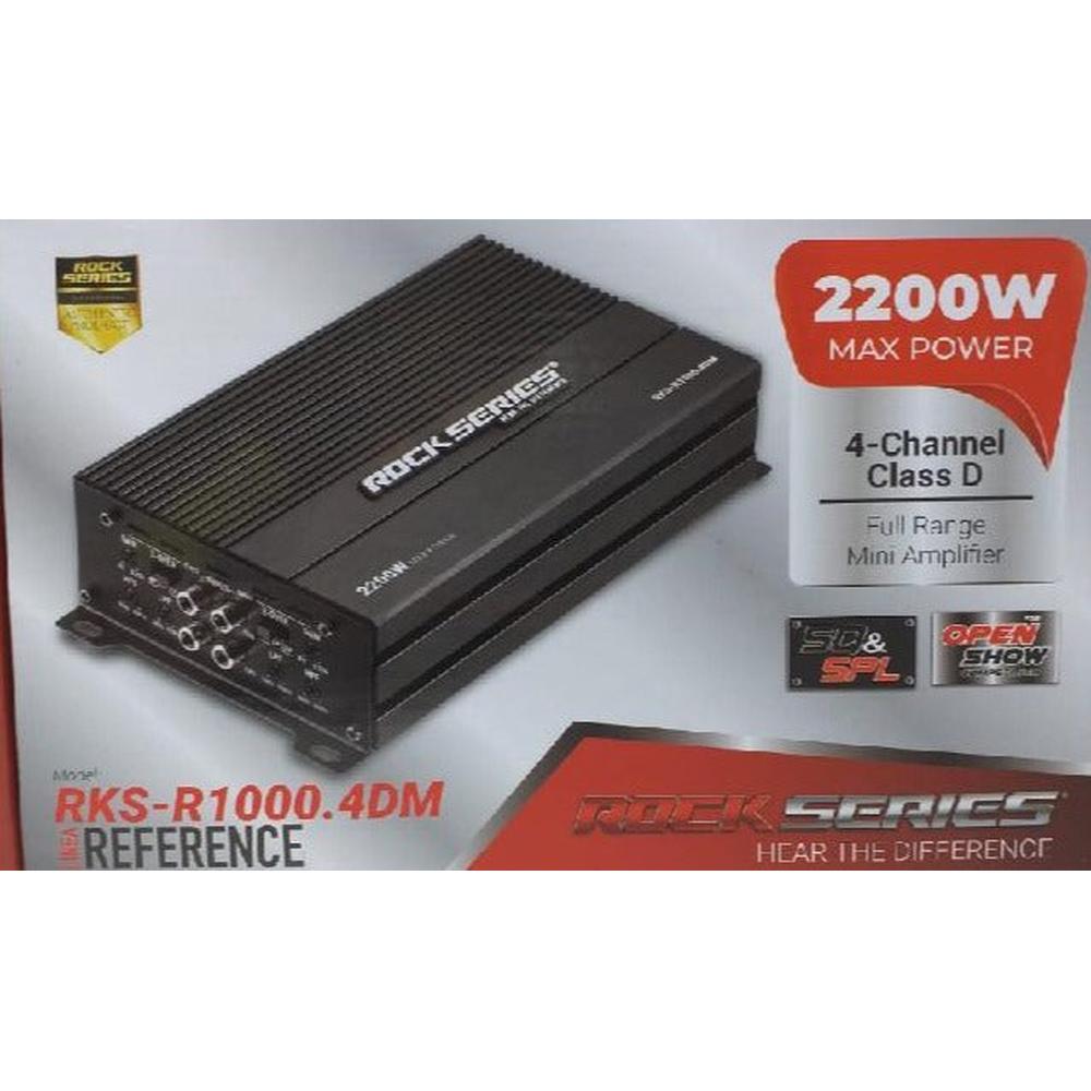 Foto 8 pulgar | Mini Amplificador Full-range 4 Canales Rock Series Rks-r1000.4dm 2200 Watts Clase D Open Show