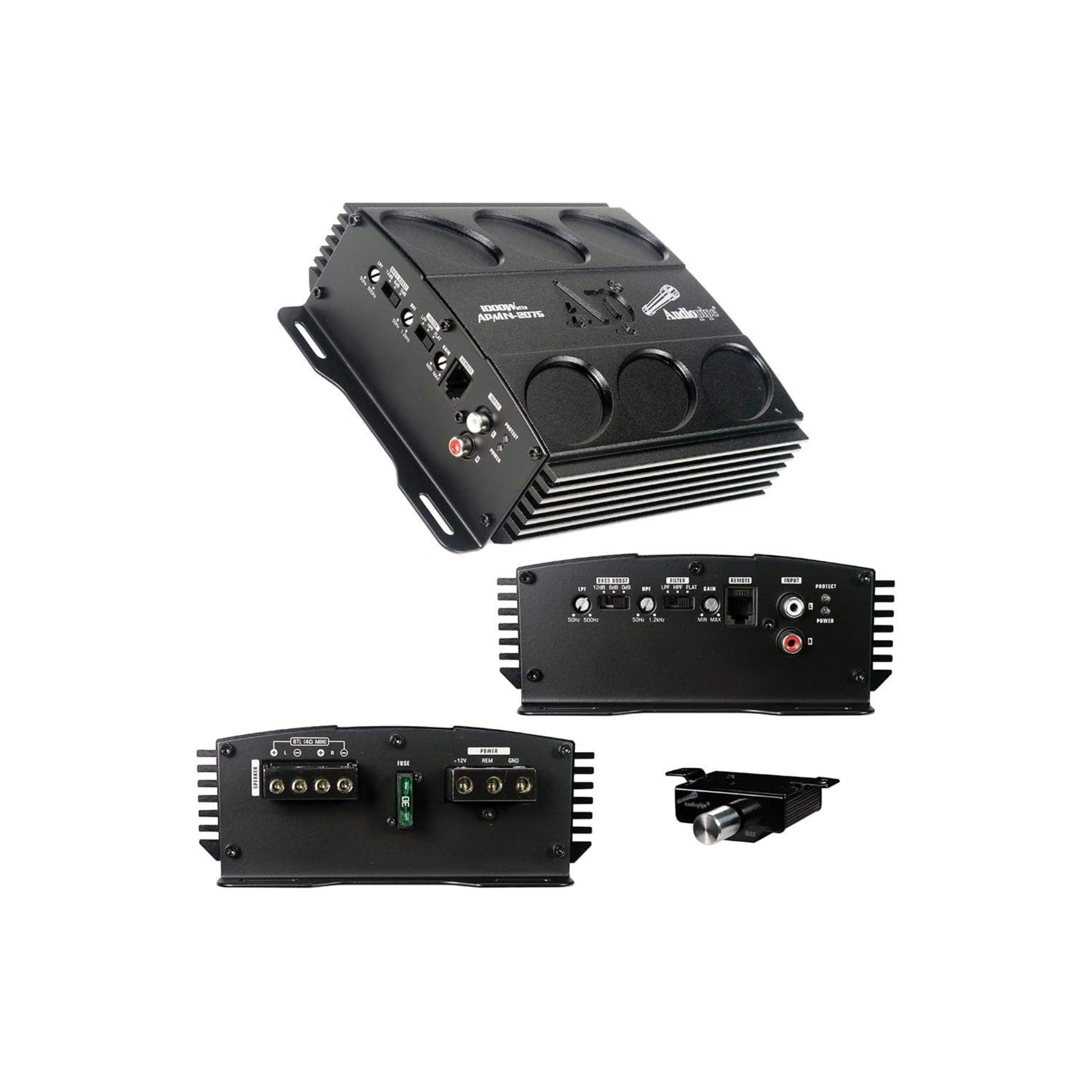 Foto 4 pulgar | Amplificador Mini Audiopipe 2 Canales Apmn2075 1000 w