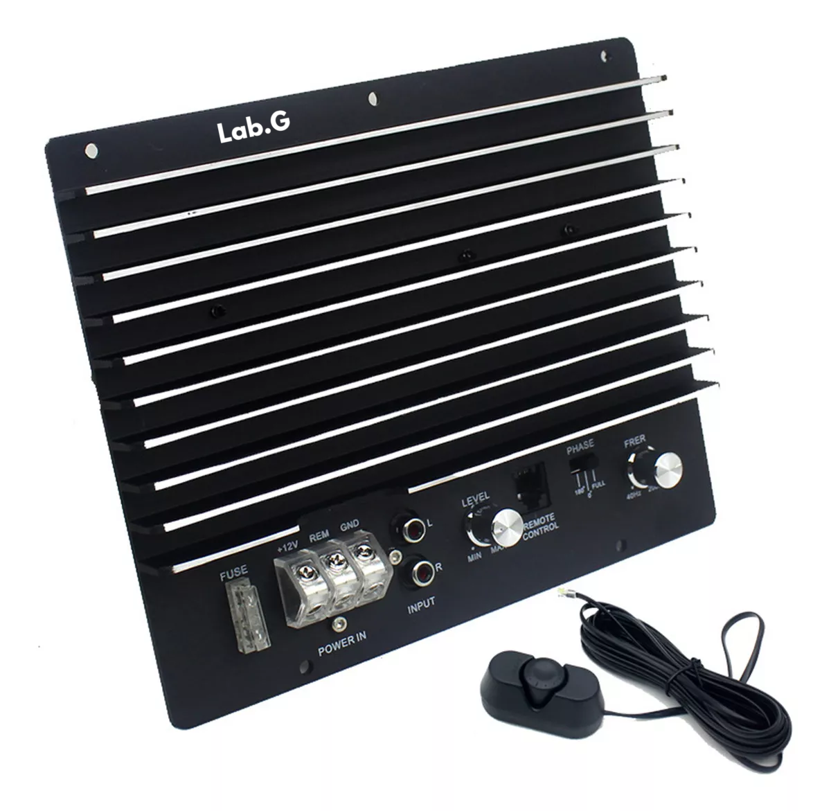 Amplificador De Audio Estéreo  Lab.g 12v 1500w Subwoofer Negro