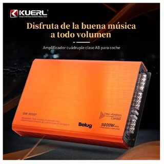 Foto 2 | Amplificador Audio 4 Canales Clase Ab Para Auto Estéreo9800w Belug Naranja