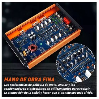 Foto 3 | Amplificador Audio 4 Canales Clase Ab Para Auto Estéreo9800w Belug Naranja