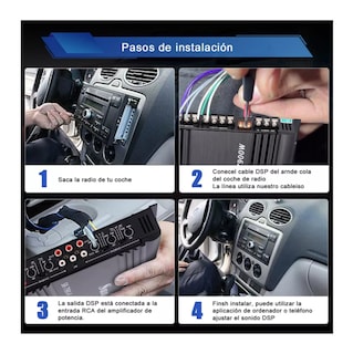 Foto 4 | Amplificador De Audio Para Auto 4 Canales Belug 7900w Negro