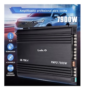 Foto 2 | Amplificador De Audio Para Auto 4 Canales Negro