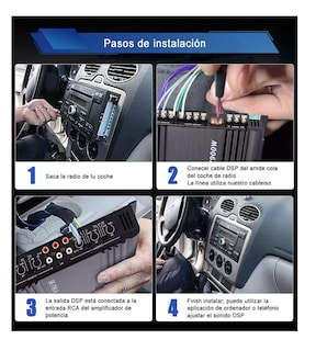 Foto 4 | Amplificador De Audio Para Auto 4 Canales Negro