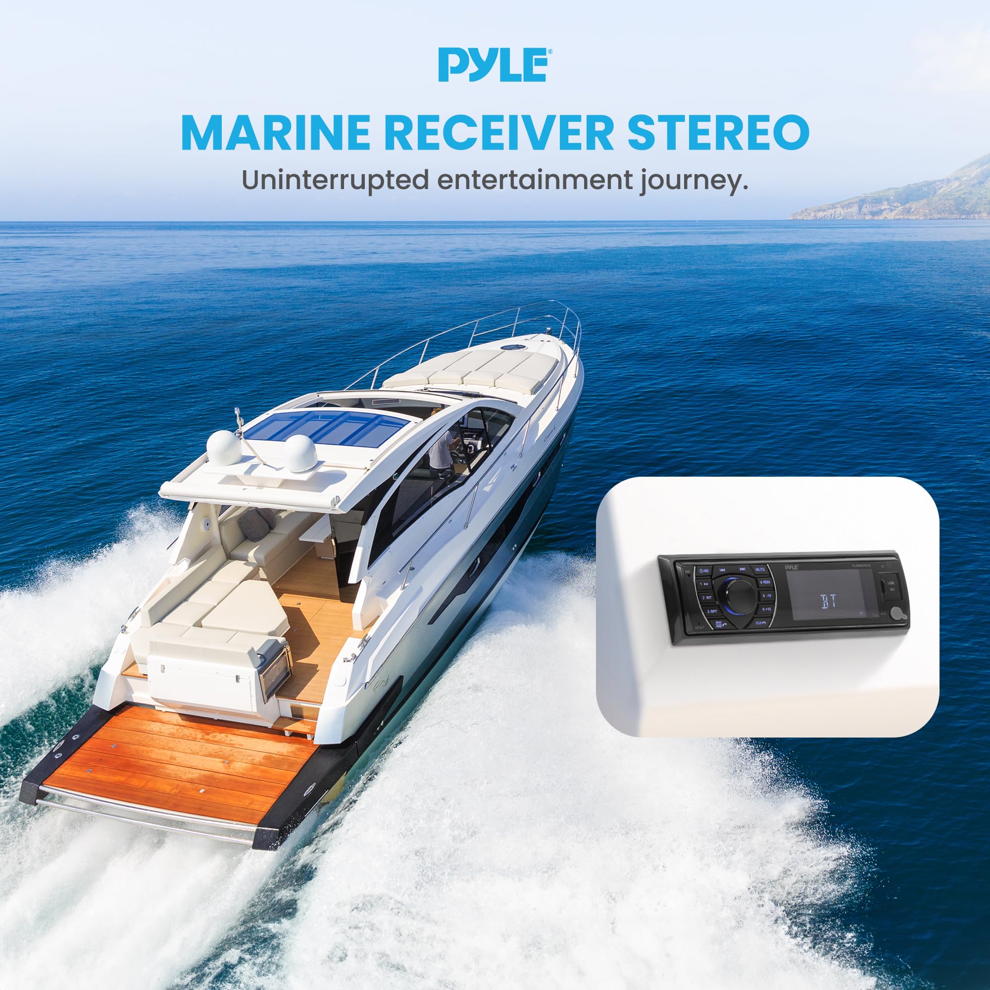 Foto 8 pulgar | Receptor Estéreo Bluetooth Marine Pyle Plrmr27btb 300w - Venta Internacional
