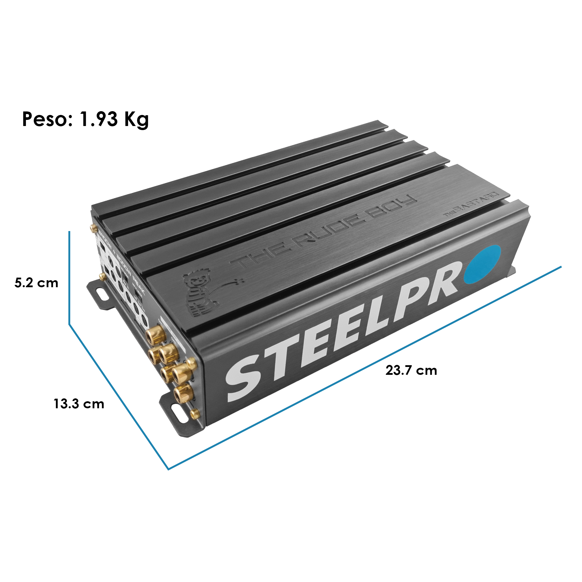 Foto 3 pulgar | Amplificador The Bastard 3400w Clase D 5ch By Steelpro
