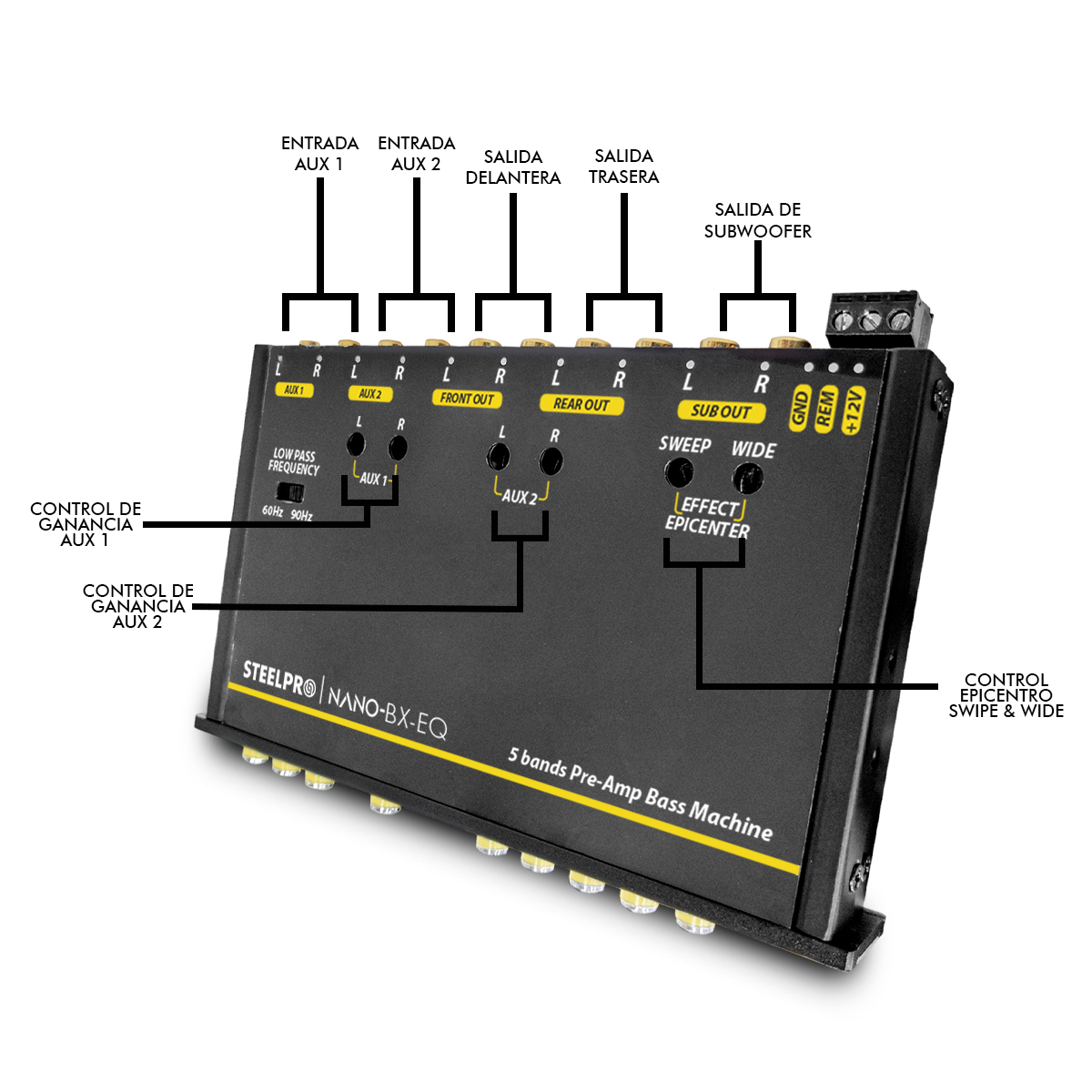 Foto 2 | Pre Amplificador 5 Bandas Efecto Epicentro Nano By Steelpro