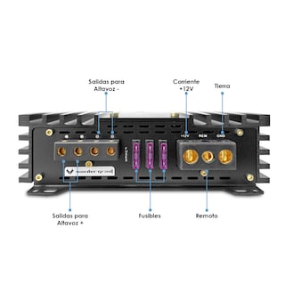 Foto 4 | Amplificador Clase D 2ch Sparta Vander Graaf 3500w Monoblock Negro