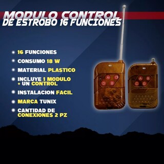 Foto 2 | Modulo Control De Estrobo De Led 16 Funciones Eo Safe Imports Esi-12317-1 Marron