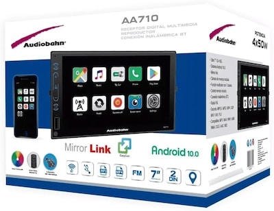 Foto 5 | Autoestéreo Audiobahn 2din Android 10.0 Mirrorlink AA710 Pantalla Integrada
